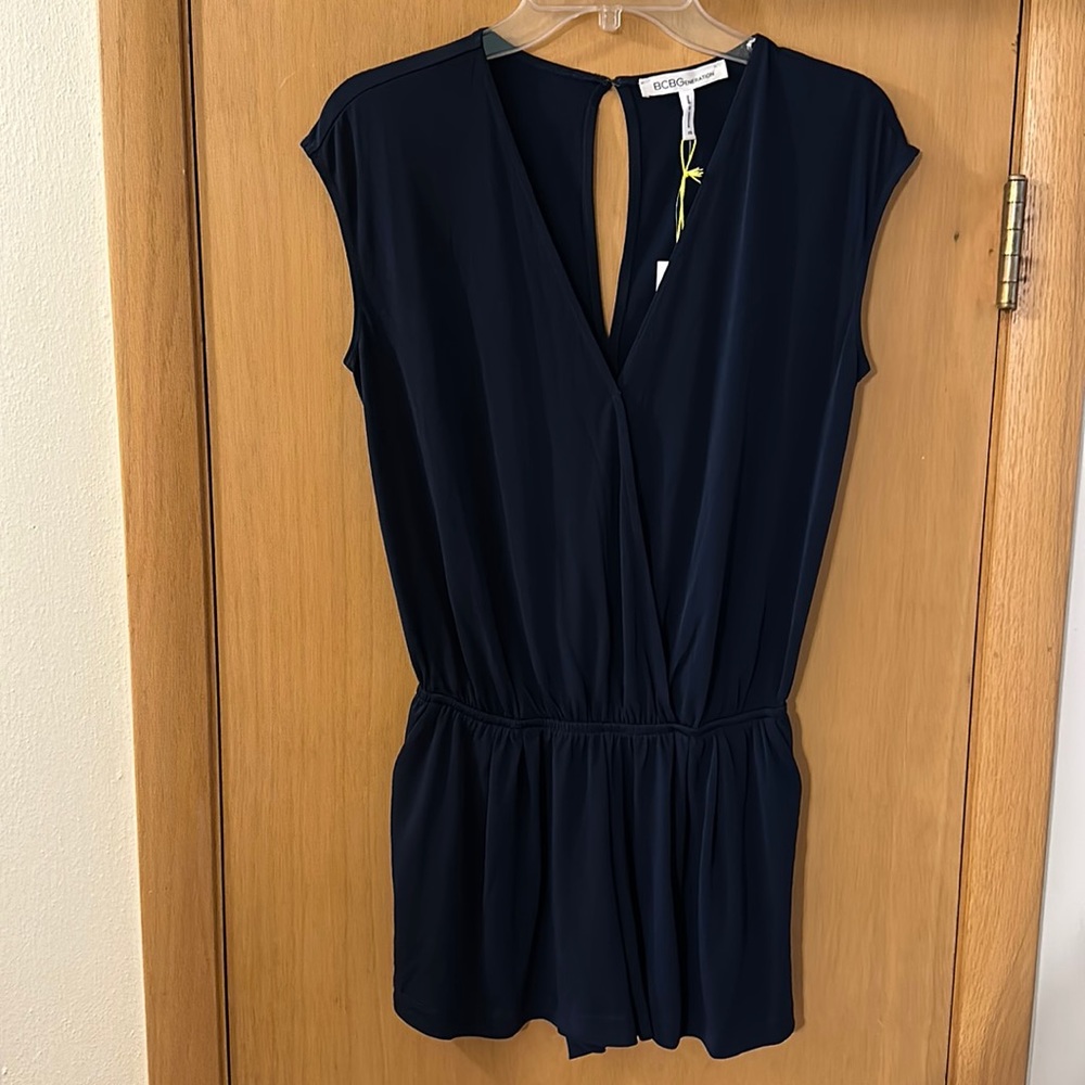 BCBGeneration Women’s Romper Shorts One Piece Navy Blue Size XS